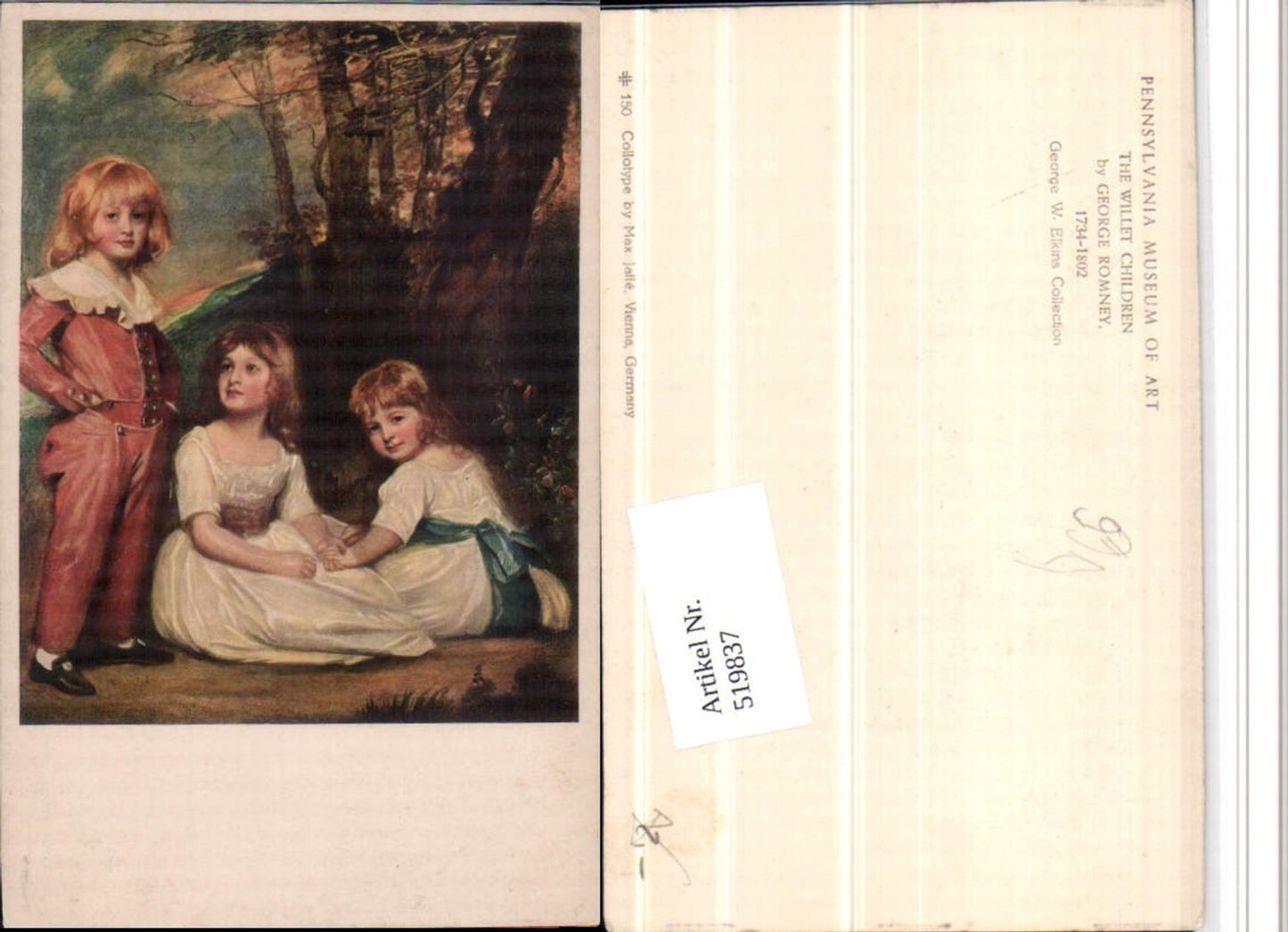 519837,Künstler AK George Romney Willet Children Kinder pub Max Jaffe 150