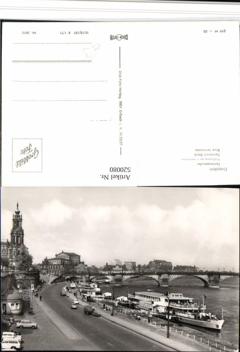 520080,Stadt Dresden Terrassenufer Oldtimer Dampfer