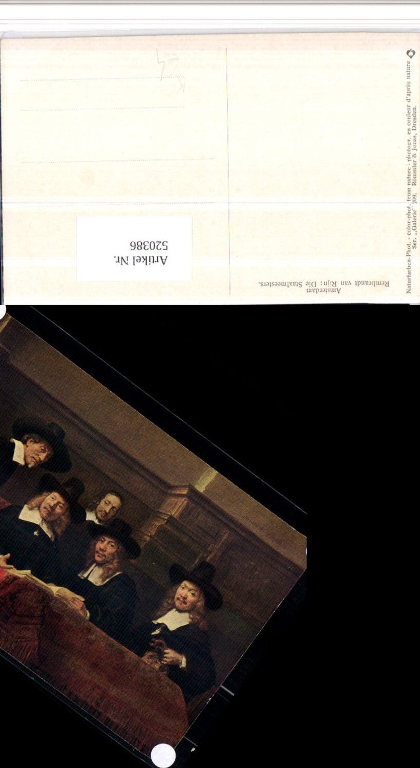 520386,Künstler AK Rembrandt van Rijn Staalmeesters Männer m. Hüten