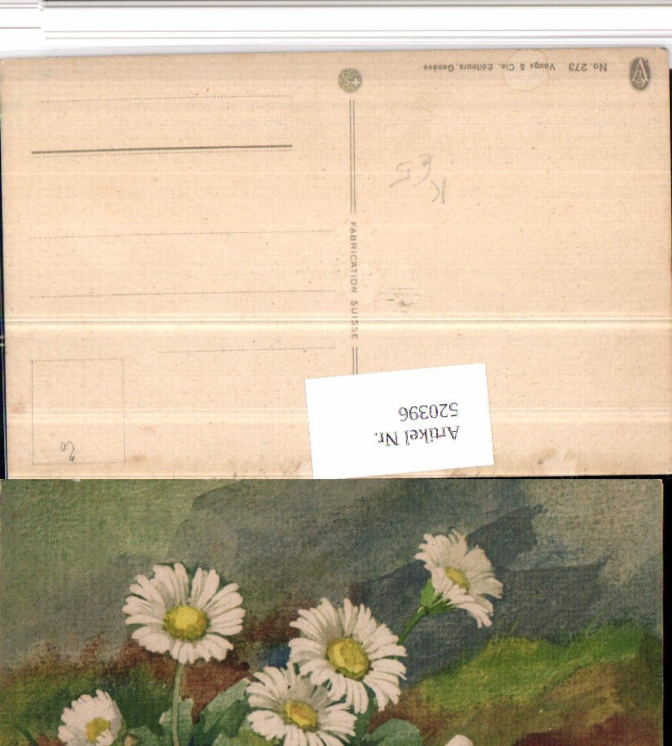 520396,Künstler AK A. Haller Gänseblümchen Blumen