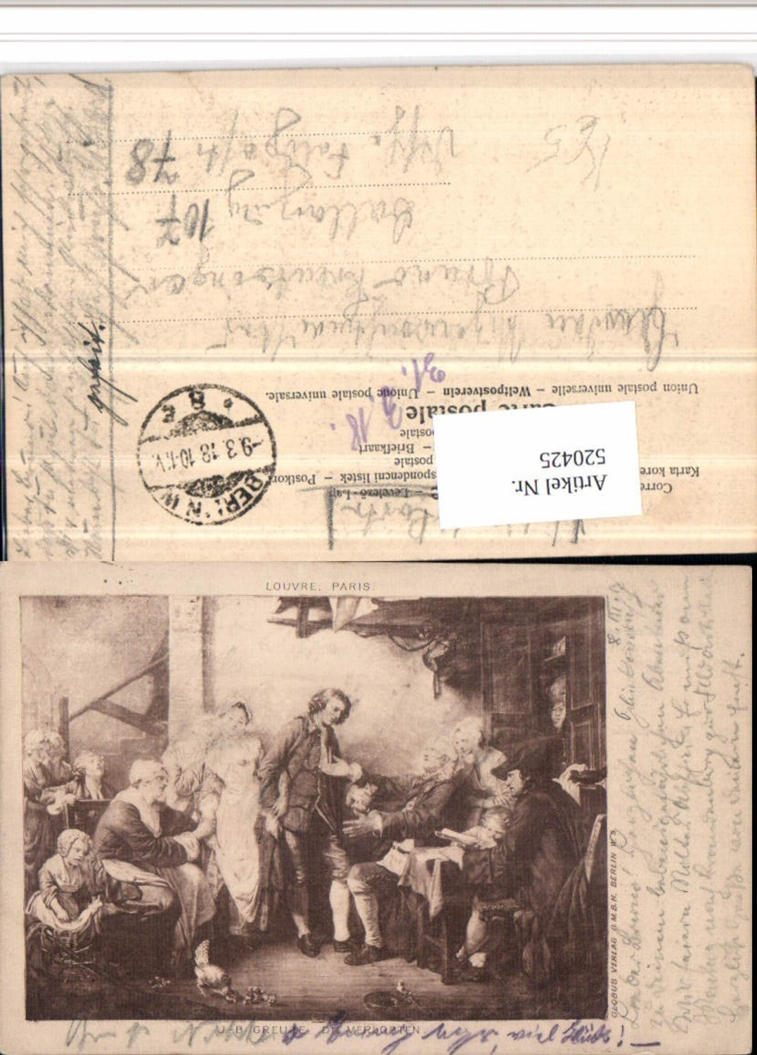 520425,Künstler AK J.-B. Greuze Die Verlobten Personen