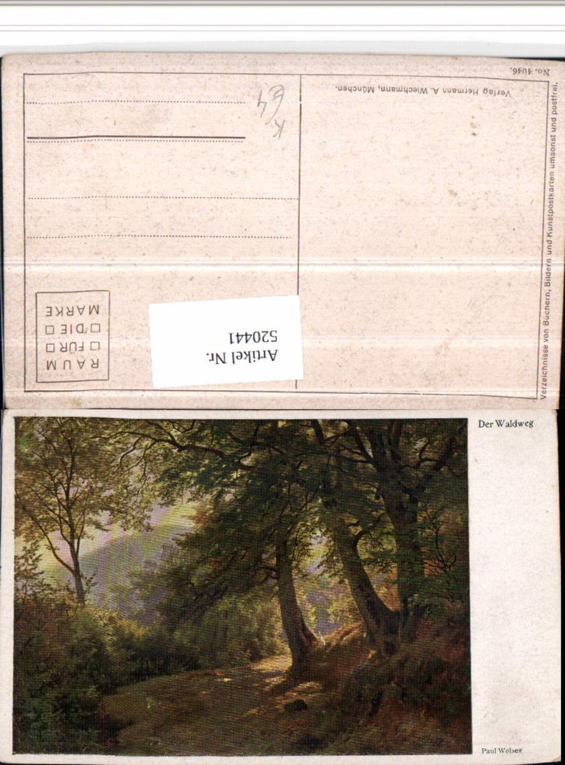 520441,Künstler AK Paul Weber Der Waldweg Partie
