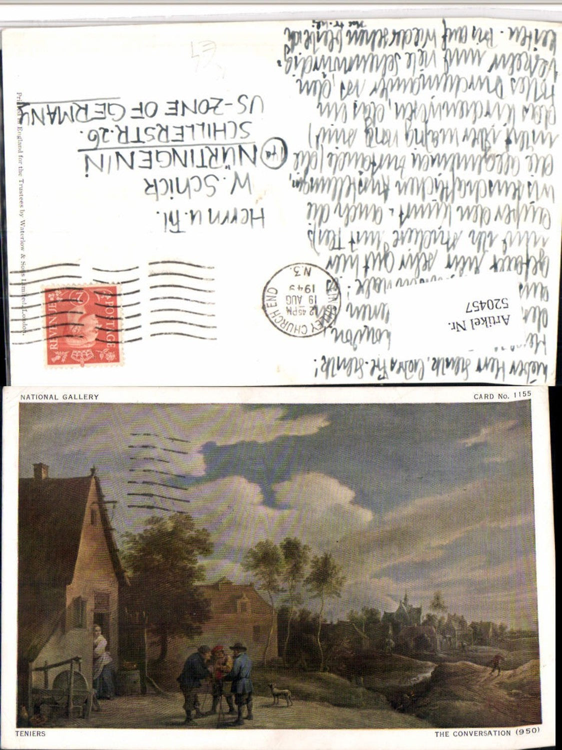 520457,Künstler AK Teniers The Conversation Gespräch Dorf