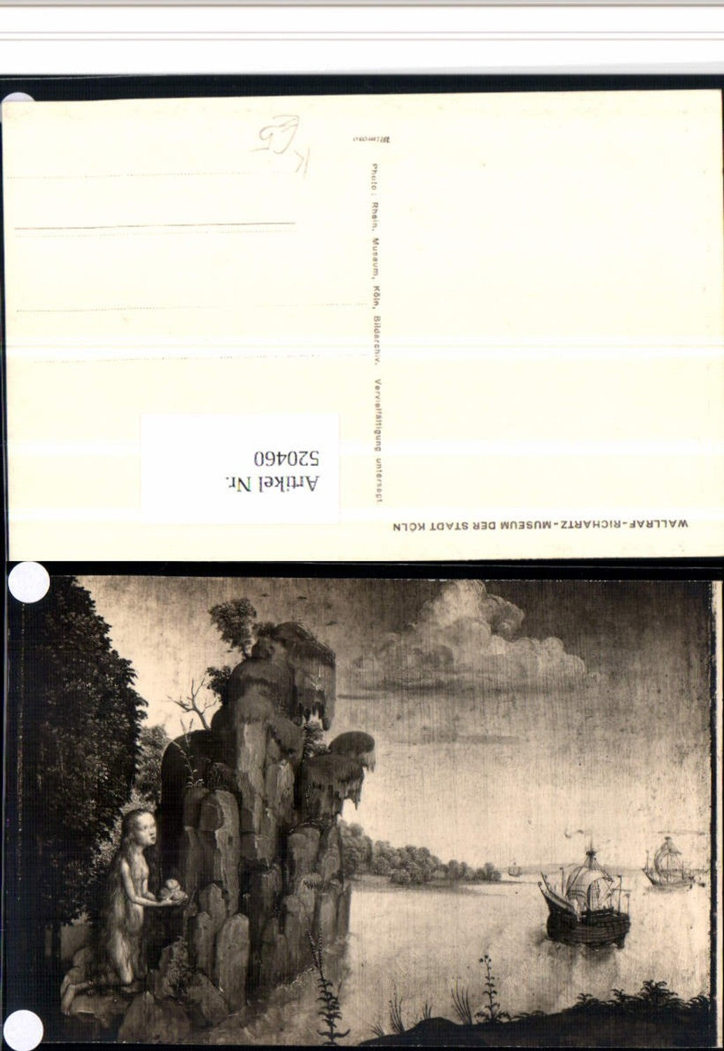 520460,Künstler AK See Segelschiffe Schiffe Felsen Nymphe