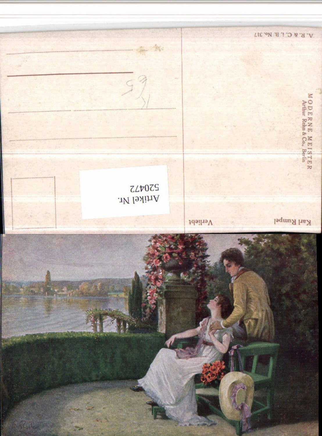 520472, Artist AK Karl Rumpel In Love Love Couple Bank
