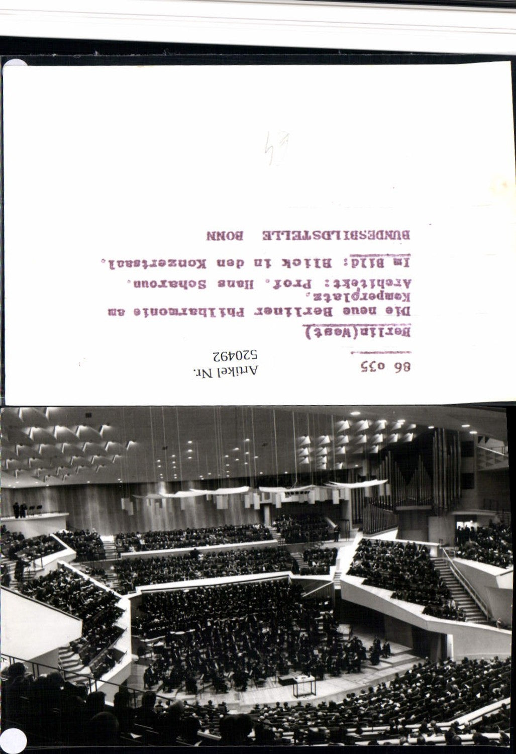 520492,Foto-AK Verlagsrohabzug Berlin Tiergarten Mitte Kemperplatz Philharmonie