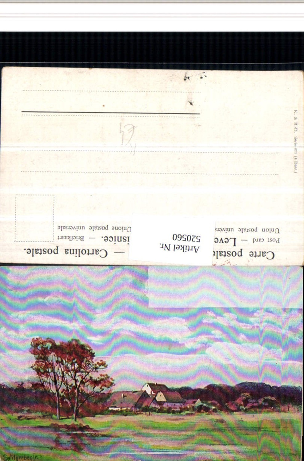 520560, Artist AK Splitgerber Landscape Houses