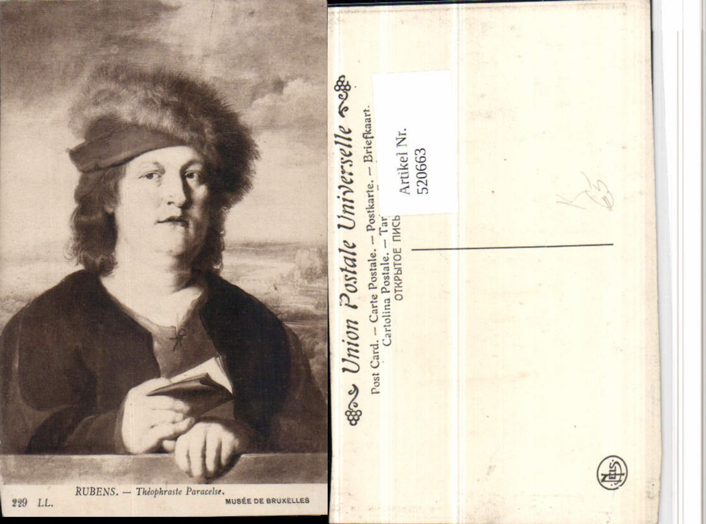 520663,Künstler AK Rubens Theophraste Paracelse Mann Portrait
