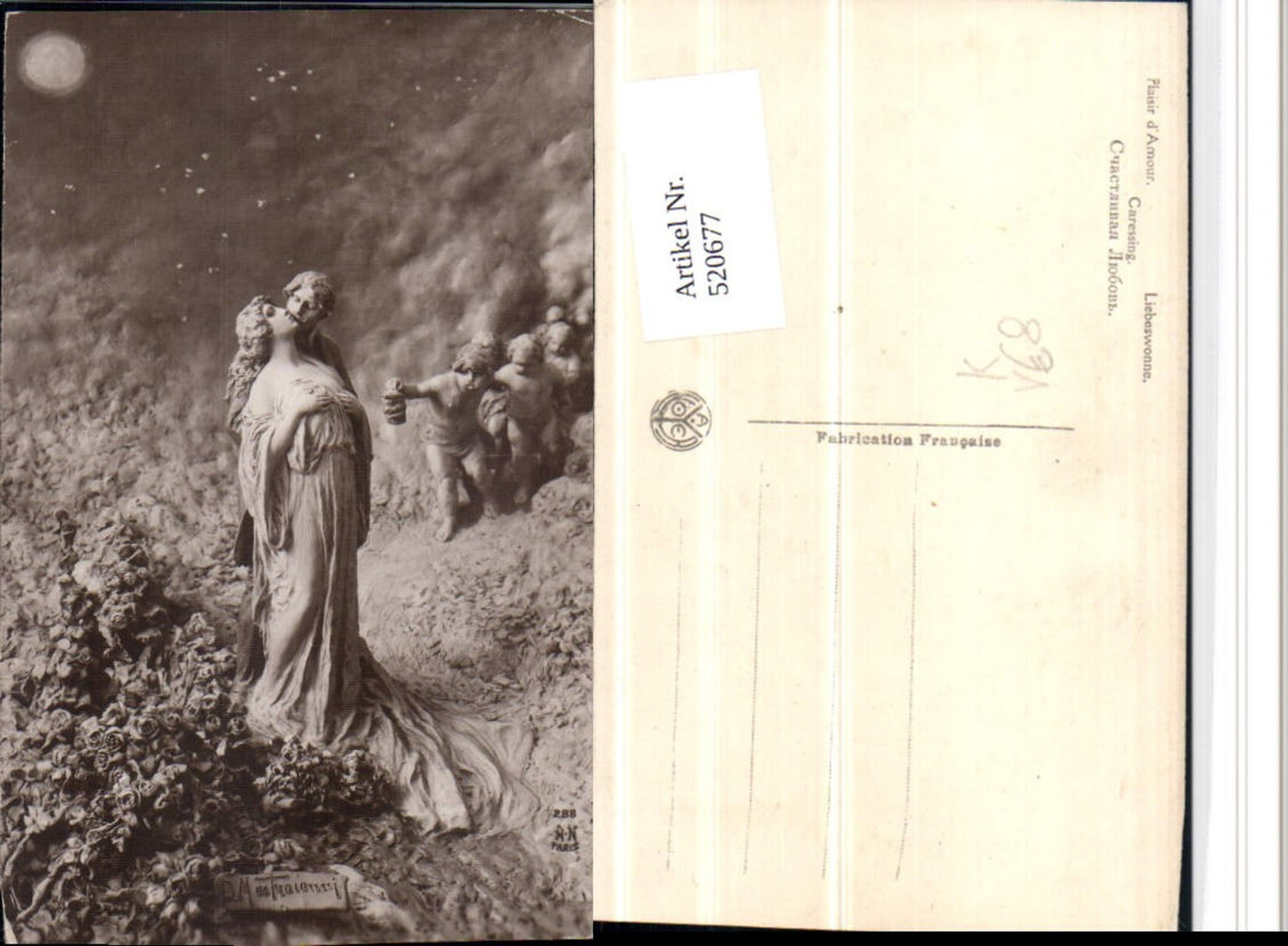520677,Künstler AK Mastroianni Liebeswonne Liebe Paar Kuss pub A. Noyer 288