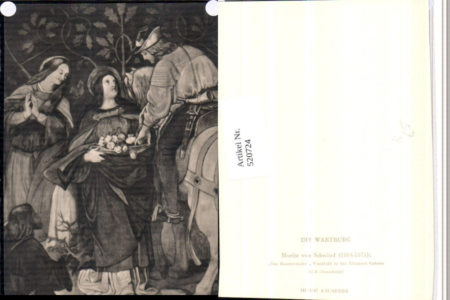 520724,Künstler AK Moritz von Schwind Wartburg Rosenwunder