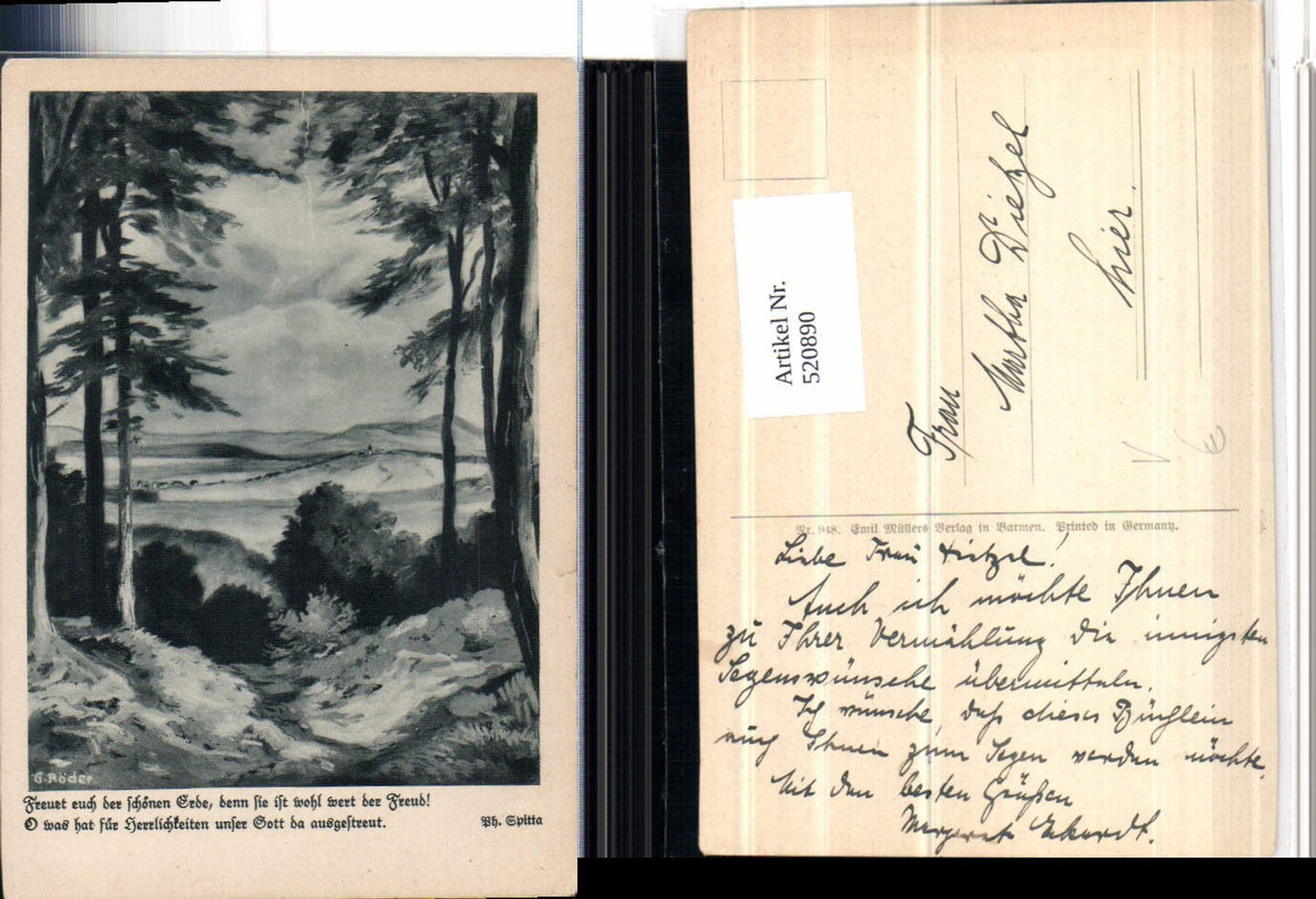 520890,Künstler AK G. Röder Landschaft pub Emil Müller 948