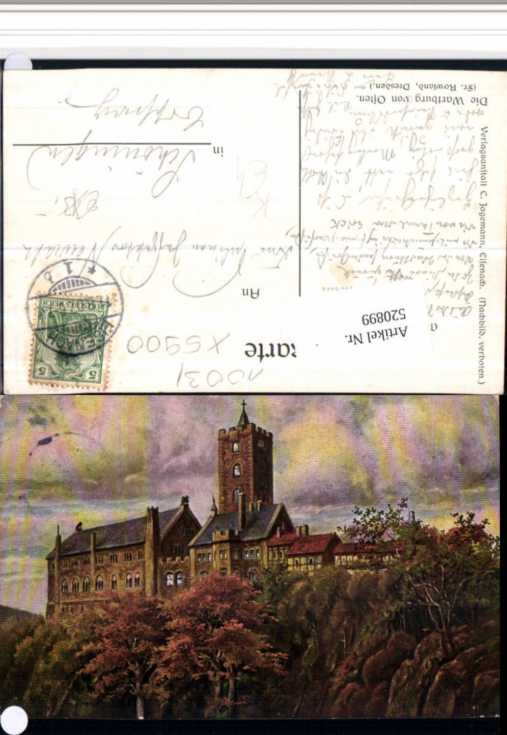 520899, Artist AK Fr. Rowland Eisenach Wartburg Castle