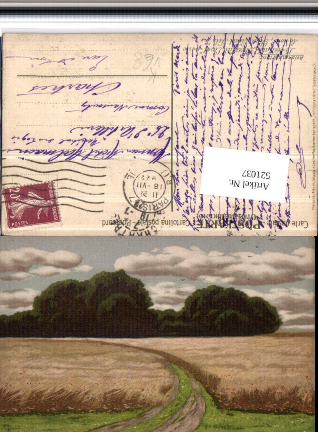 521037,Künstler AK Alfred Mailick Landschaft Feld pub Meissner & Buch 1419