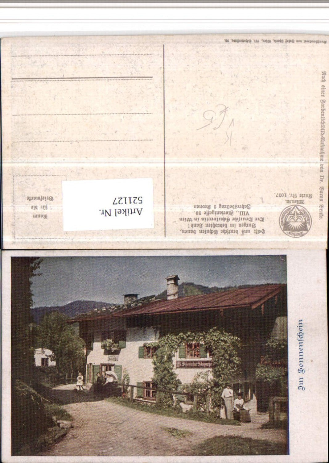 521127,Deutscher Schulverein 1037 Künstler Dr. Baron Benko Haus