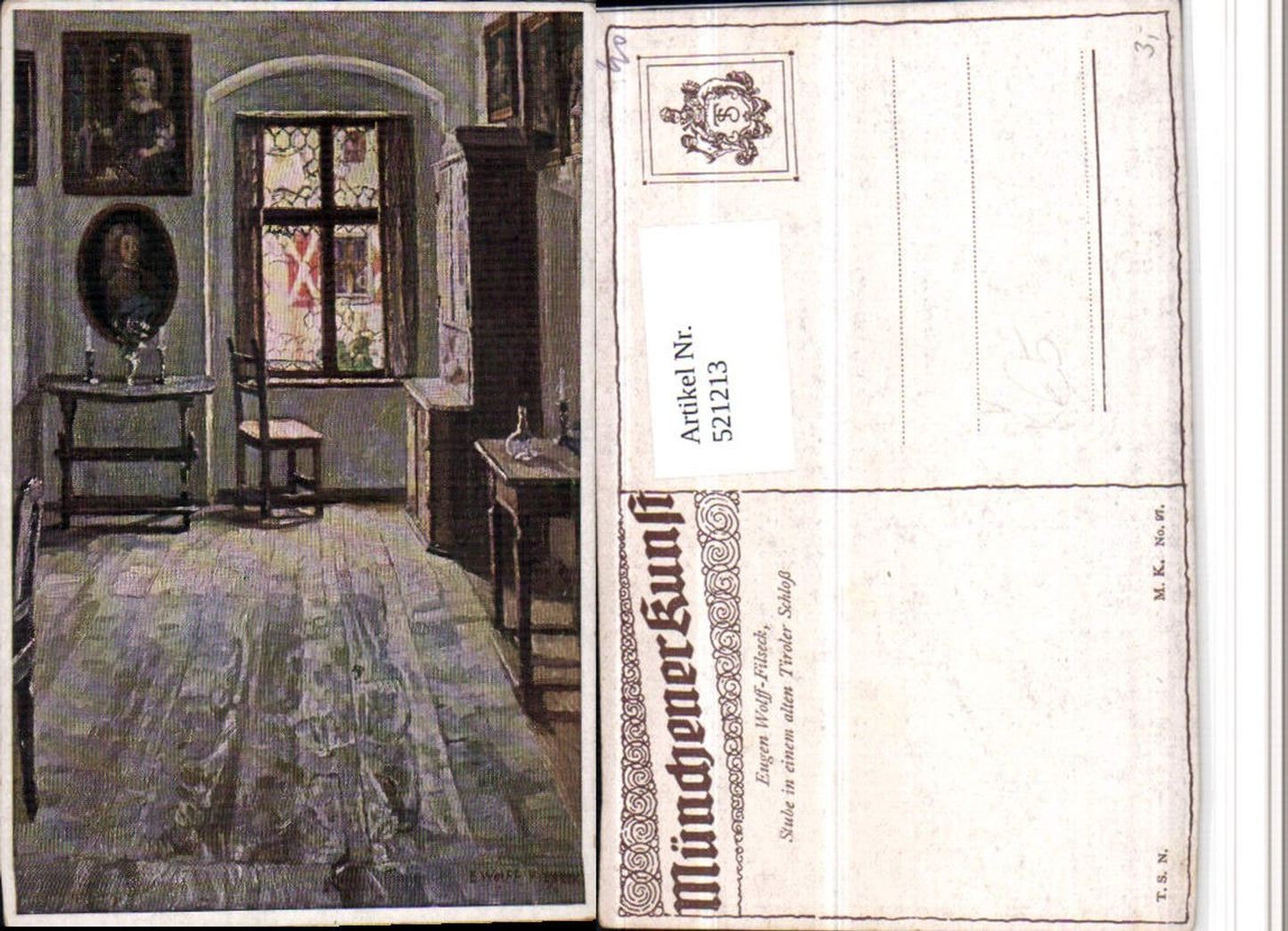 521213,Theo Stroefer Münchener Kunst 97 Künstler Eugen Wolff-Filseck Stube