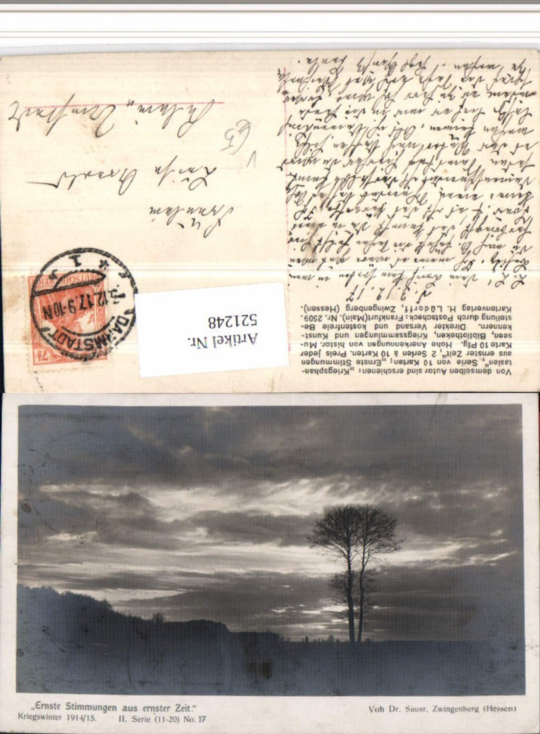 521248,Fotokunst Dr. Sauer Zwingenberg Ernste Stimmung aus ernster Zeit