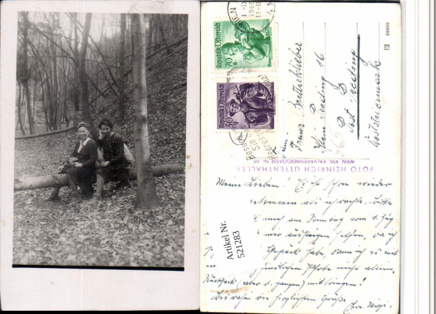 521283,Fotokunst Heinrich Uttenthaller Wien Frauen Wald Stamm