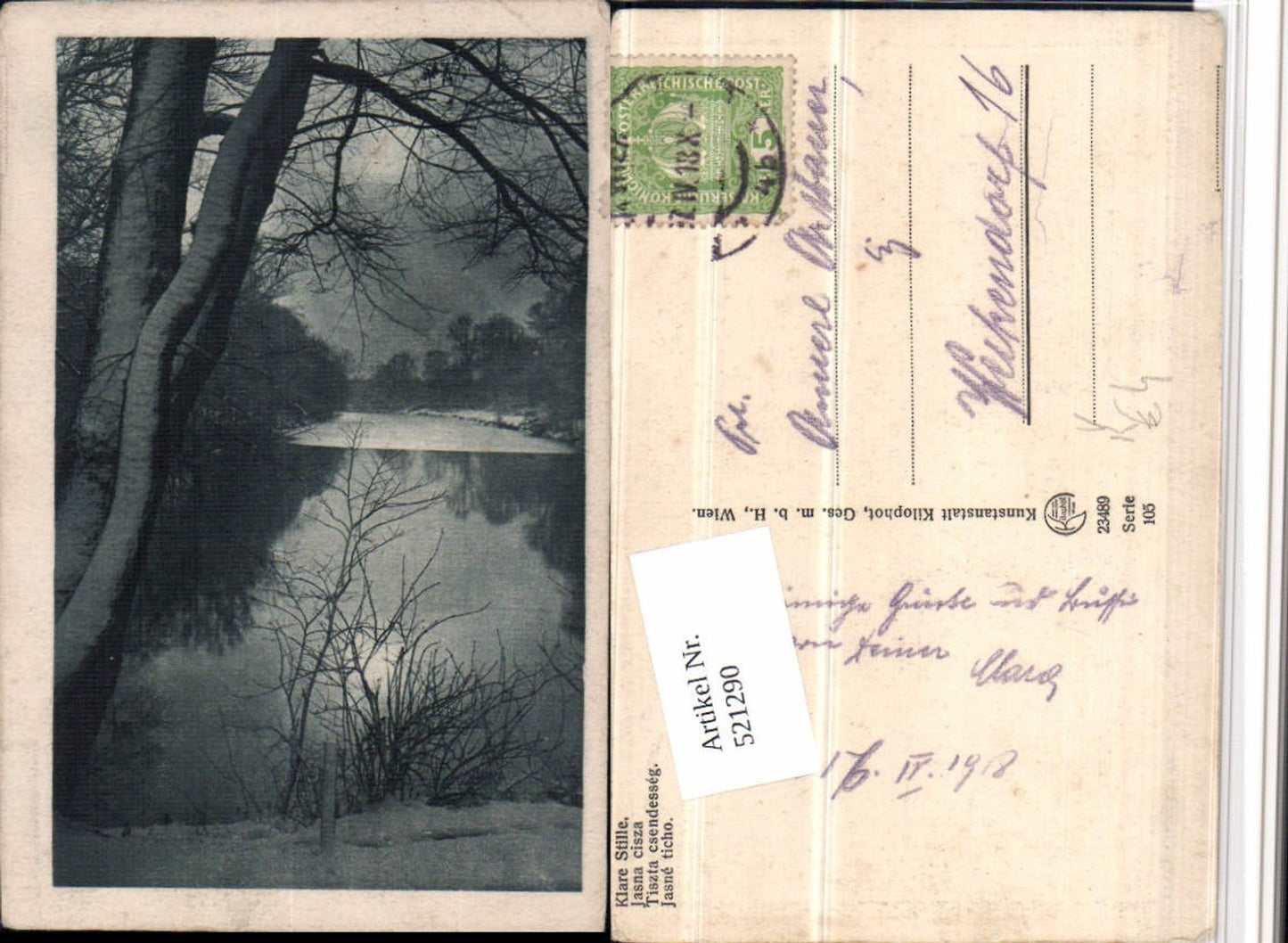 521290,Kilophot 23489/105 Fotokunst Klare Stille Landschaft