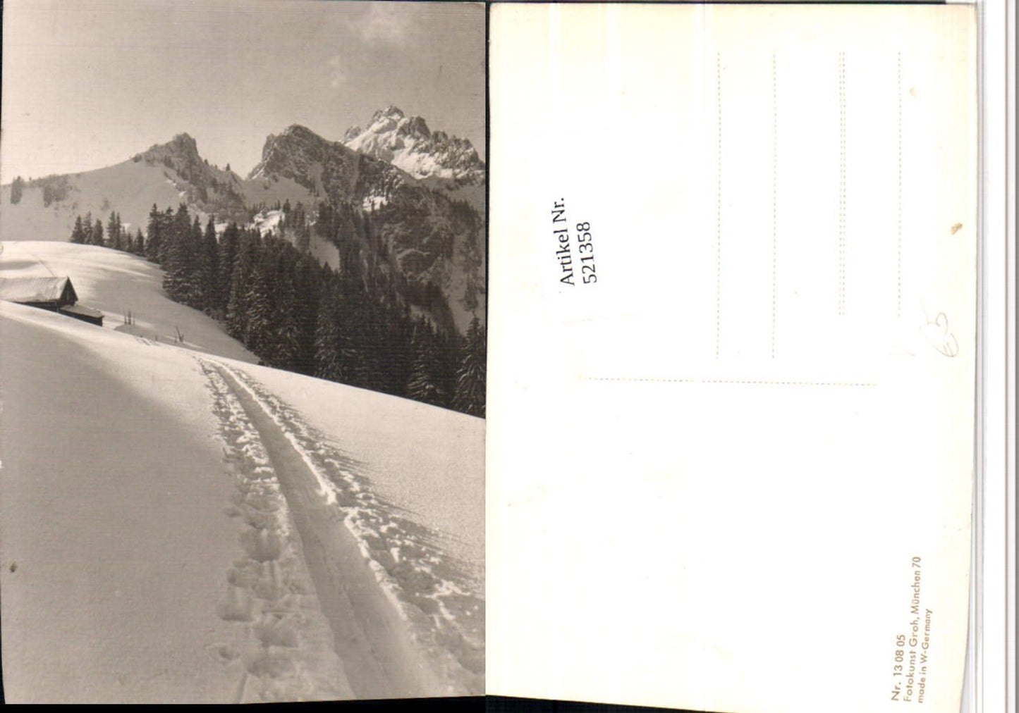 521358,Fotokunst Groh 130805 Winterlandschaft Bergkulisse