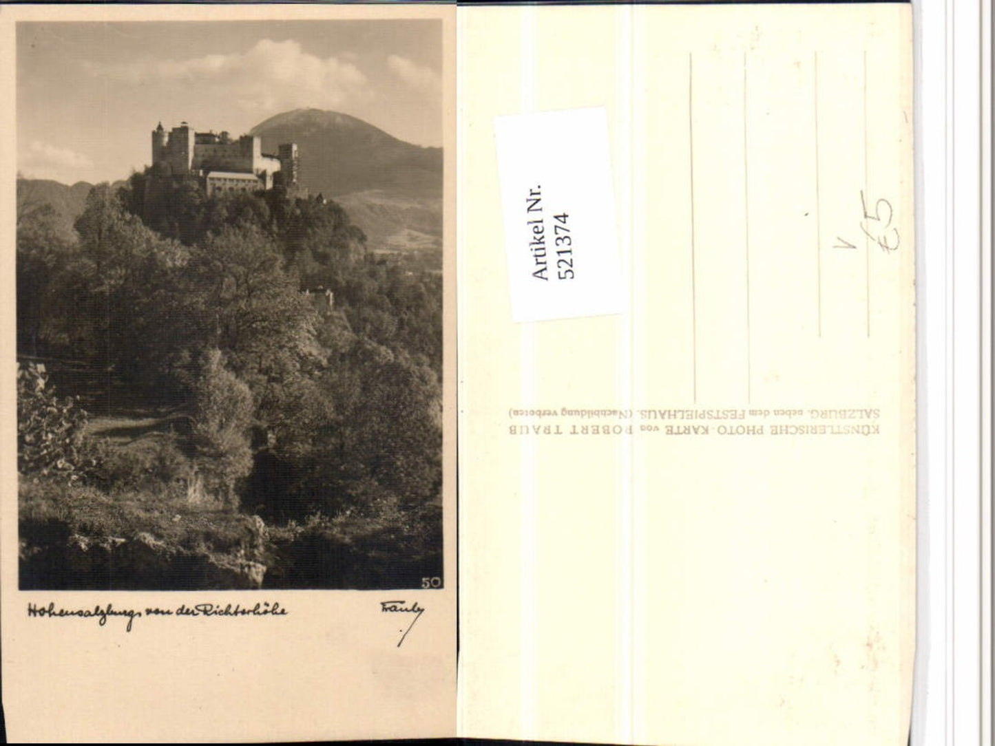 521374,Fotokunst Robert Traub 50 Salzburg Hohensalzburg von d. Richterhöhe