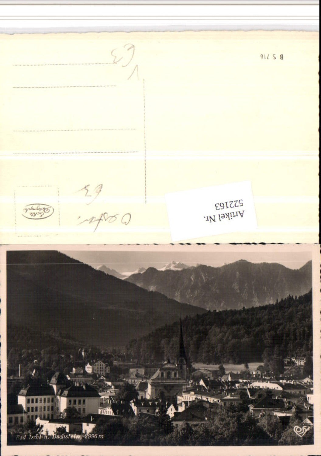 522163,Bad Ischl Teilansicht m. Dachstein Bergkulisse pub Cosy