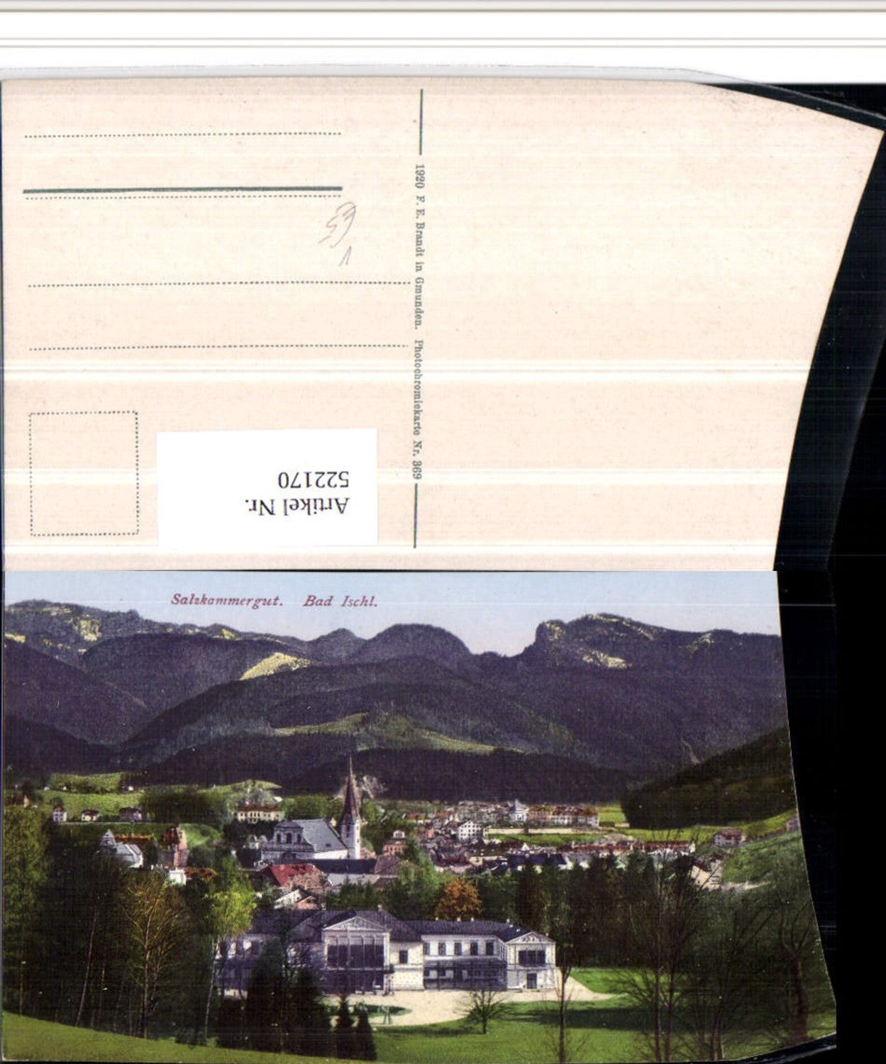 522170,Bad Ischl Totale Bergkulisse pub F.E. Brandt 369