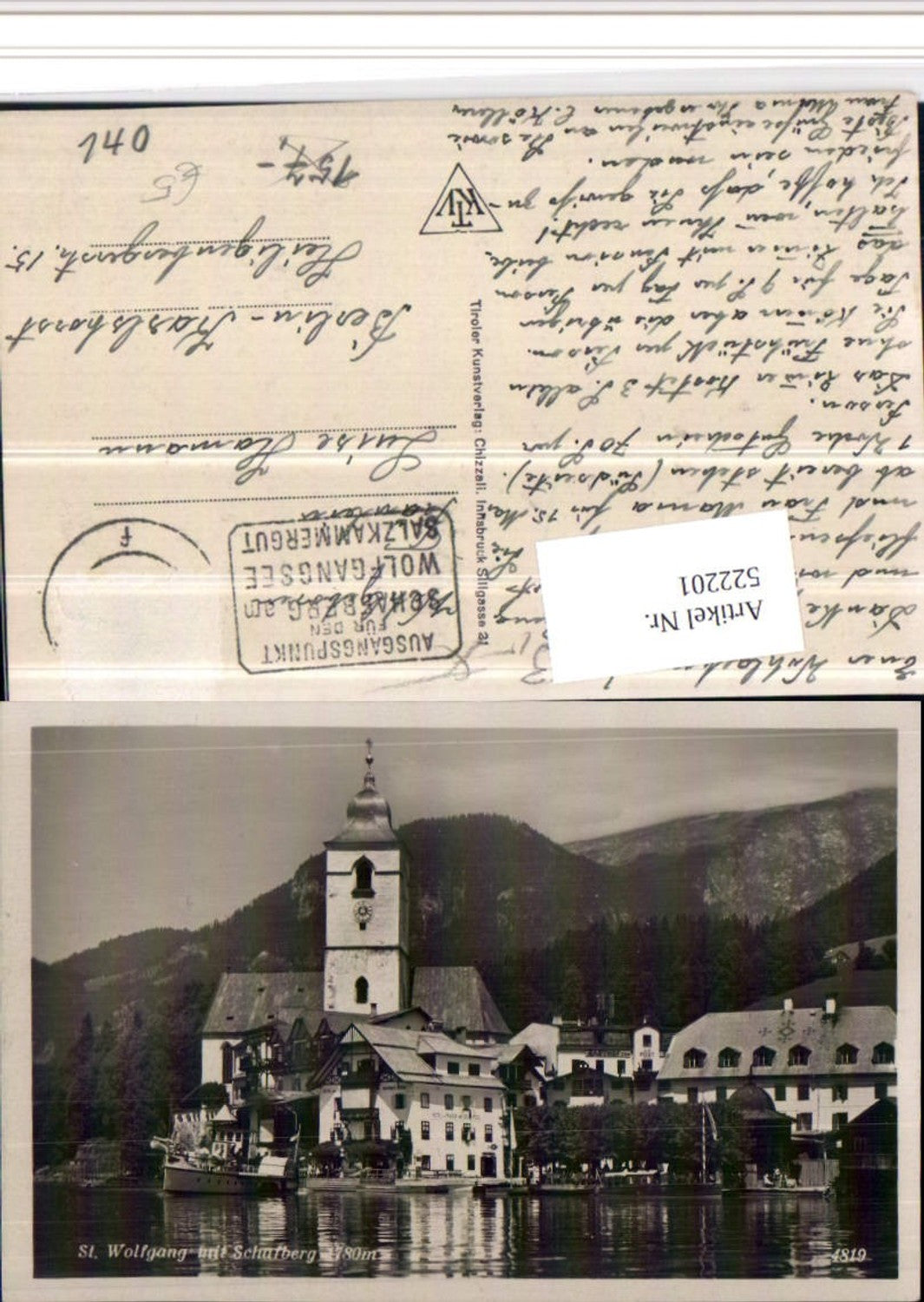 522201,St. Wolfgang Kirche Weißes Rössl Dampfer m. Schafberg