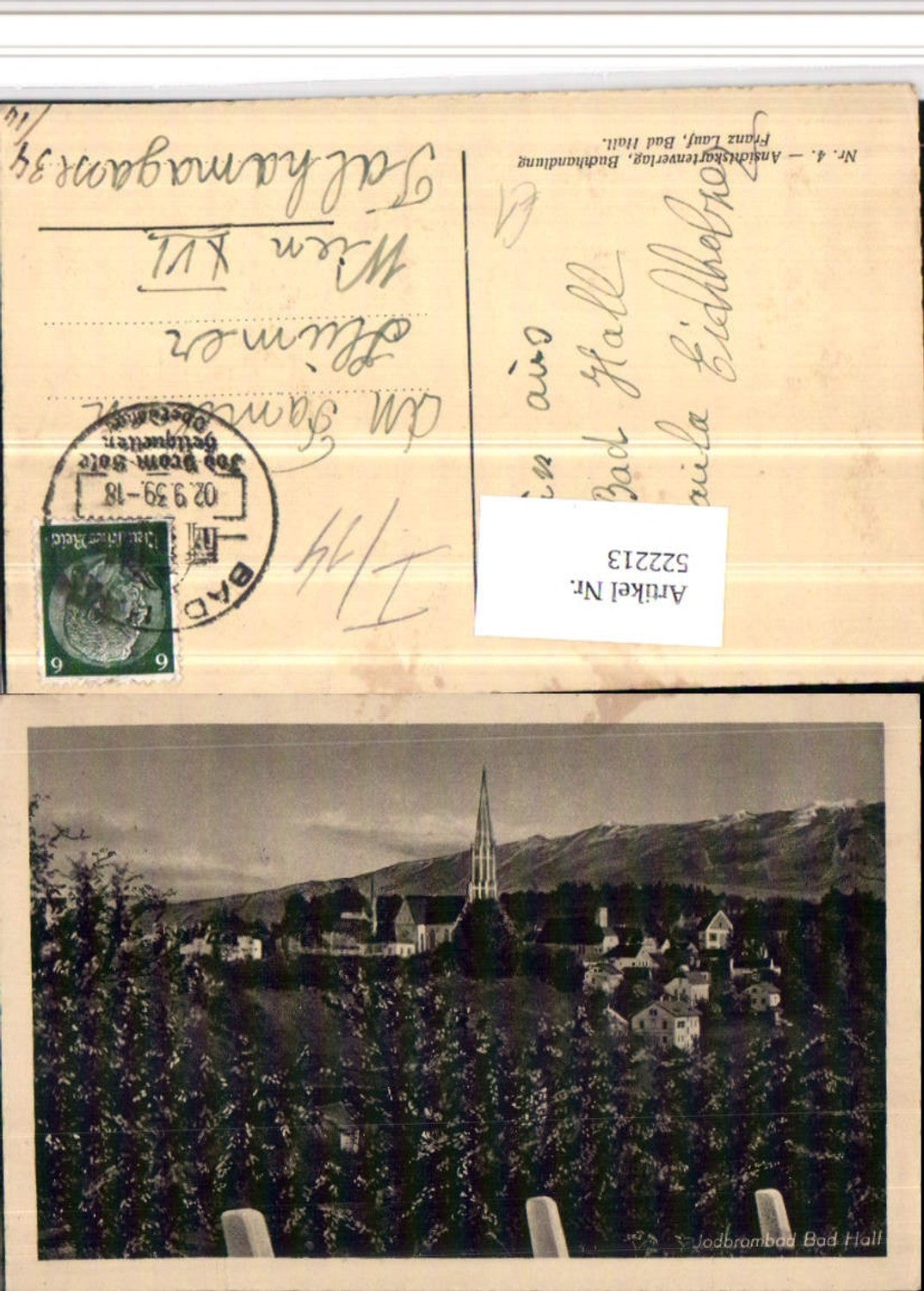 522213,Bad Hall Teilansicht Bergkulisse