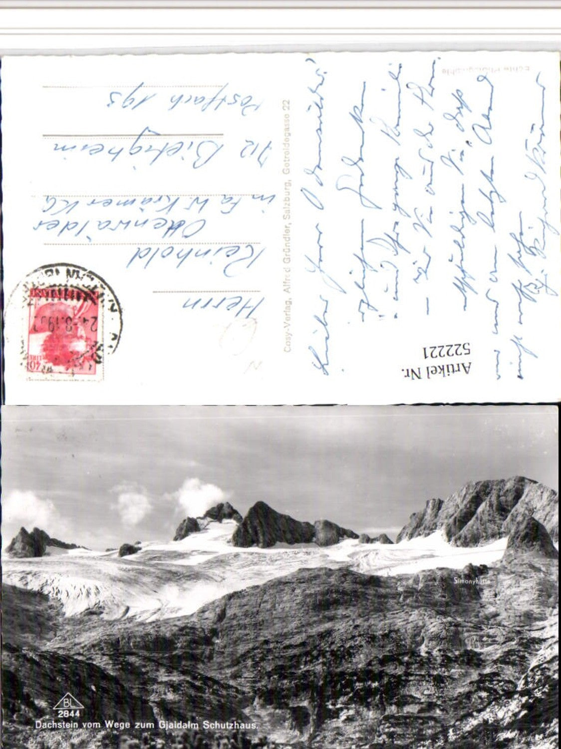 522221,Dachstein vom Weg zum Gjaidalm Schutzhaus b. Obertraun