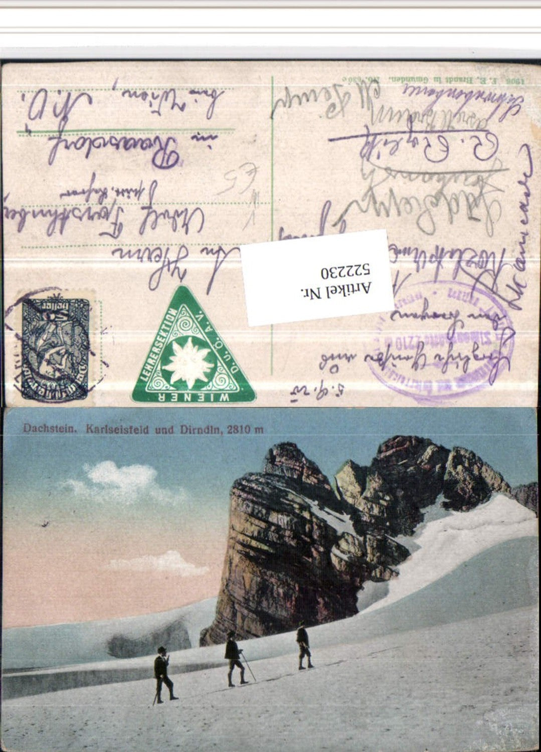 522230,Dachstein Karlseisfeld u. Dirndln b. Hallstatt pub Brandt 630c