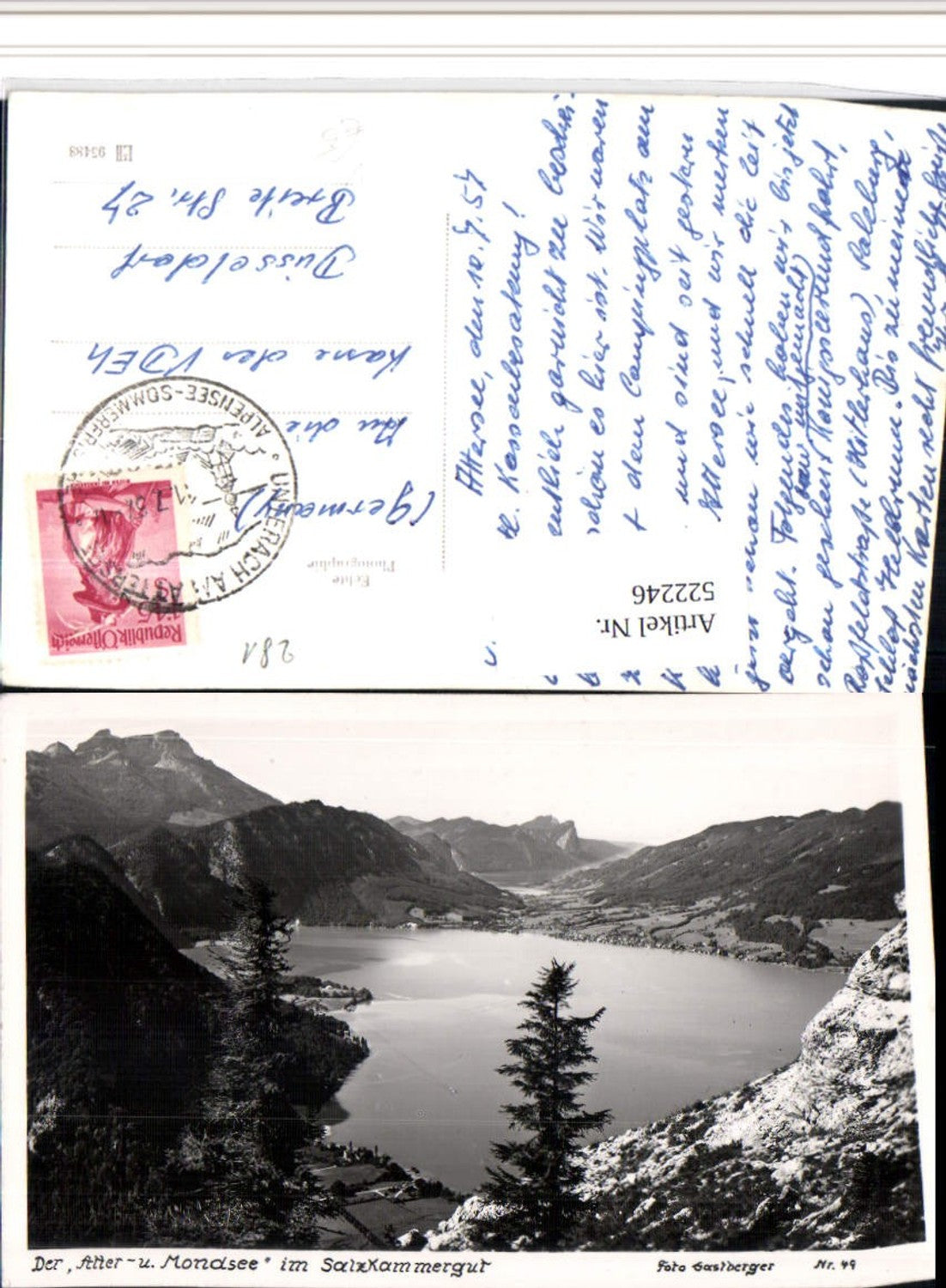 522246,Atter- und Mondsee b. Unterach Bergkulisse pub Gastberger 49