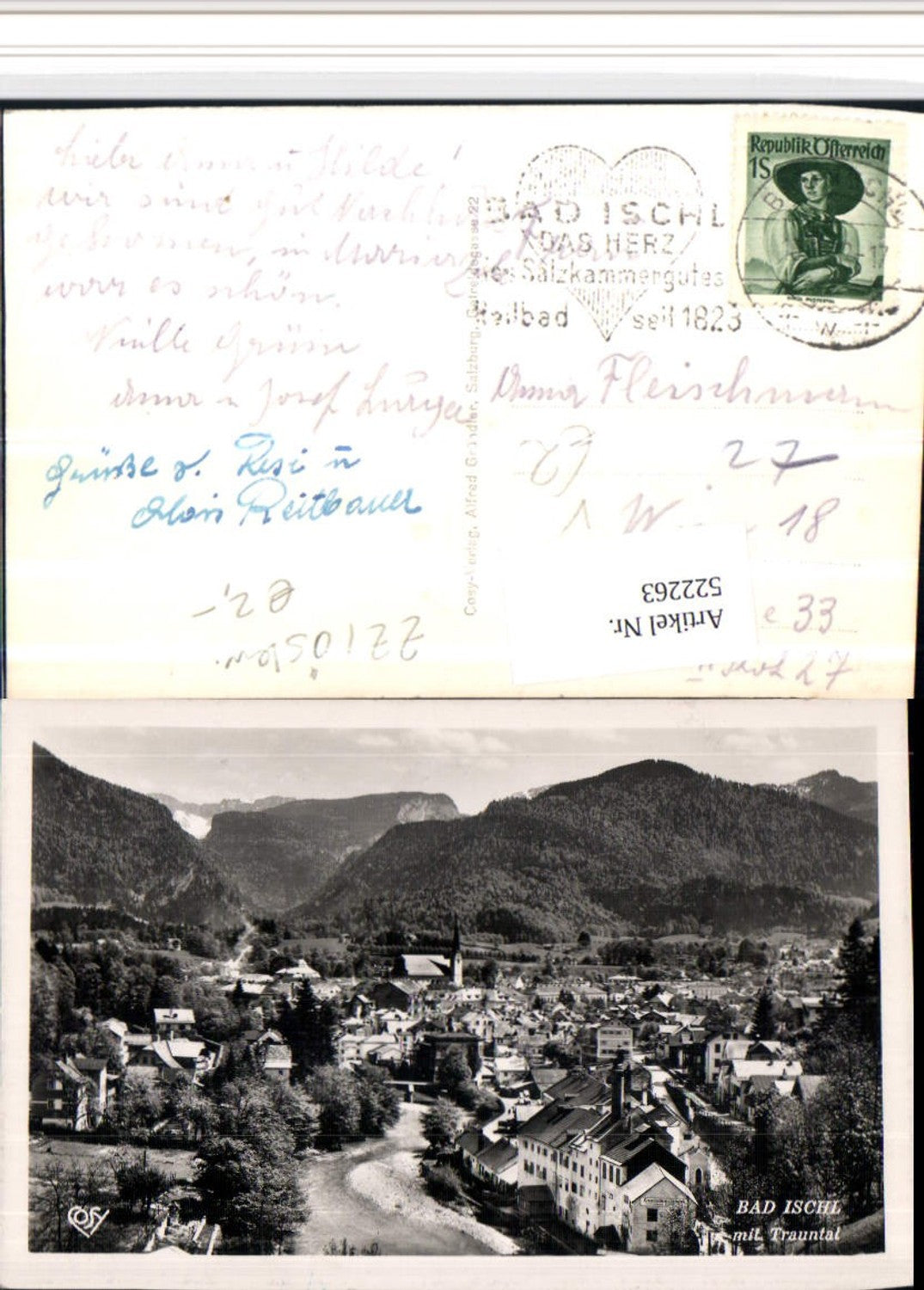 522263,Bad Ischl Totale m. Trauntal Bergkulisse pub Cosy