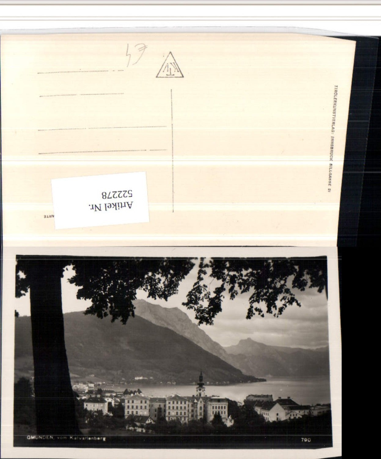 522278,Gmunden Teilansicht vom Kalvarienberg Bergkulisse