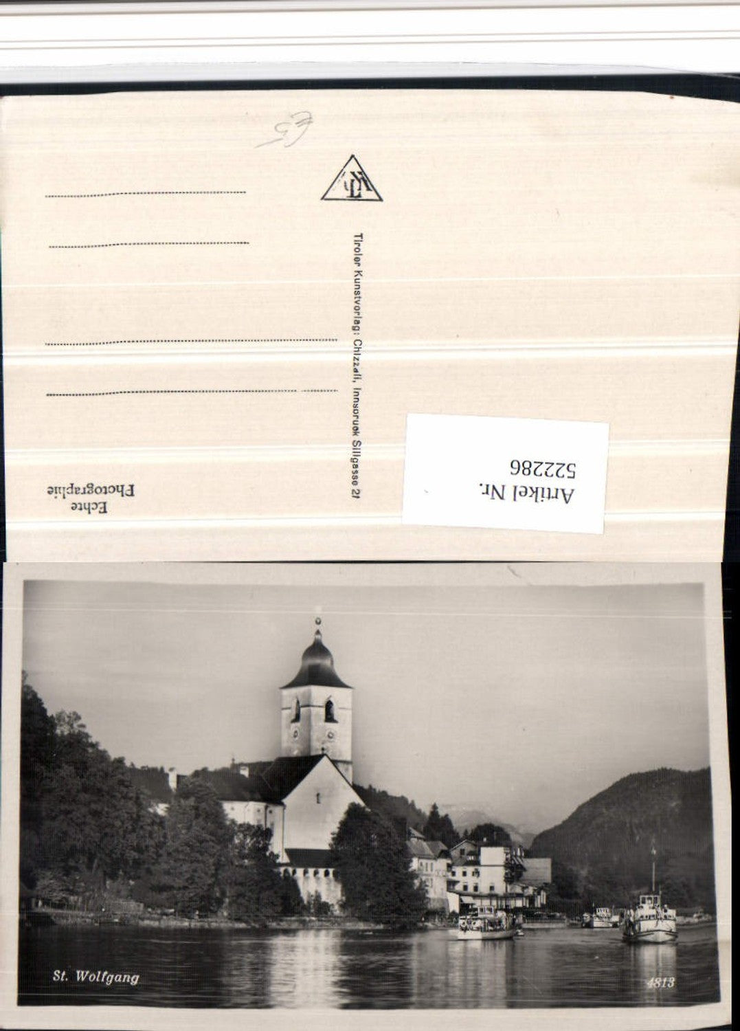 522286,St. Wolfgang Teilansicht Kirche Dampfer Boot
