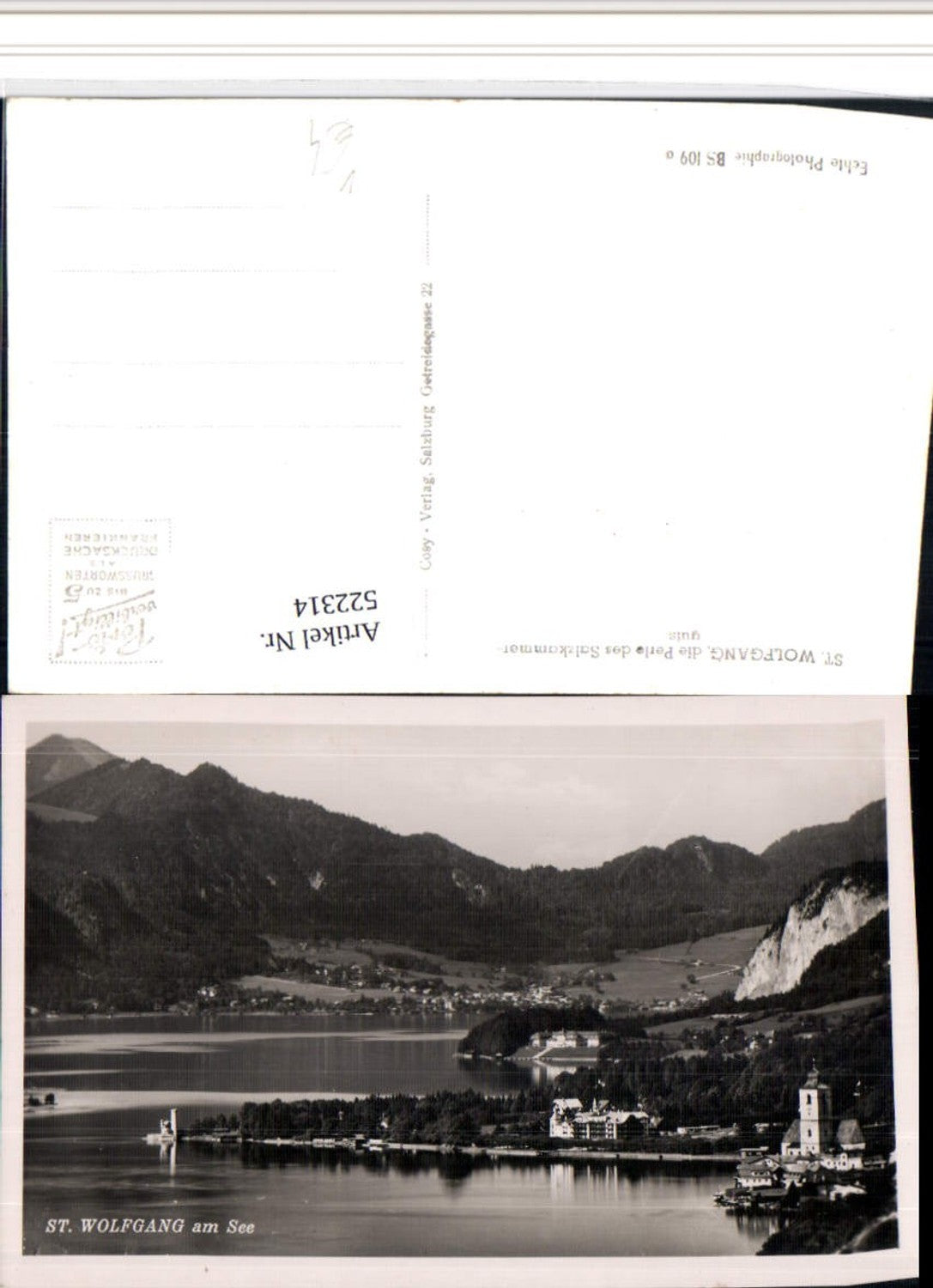 522314,St. Wolfgang am See Teilansicht Bergkulisse pub Cosy