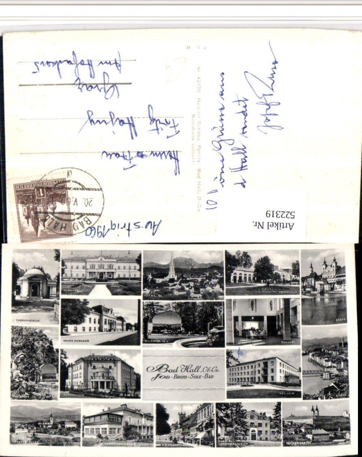 522319,Bad Hall Totale Kurhaus Kurpark Steyr Mehrbildkarte