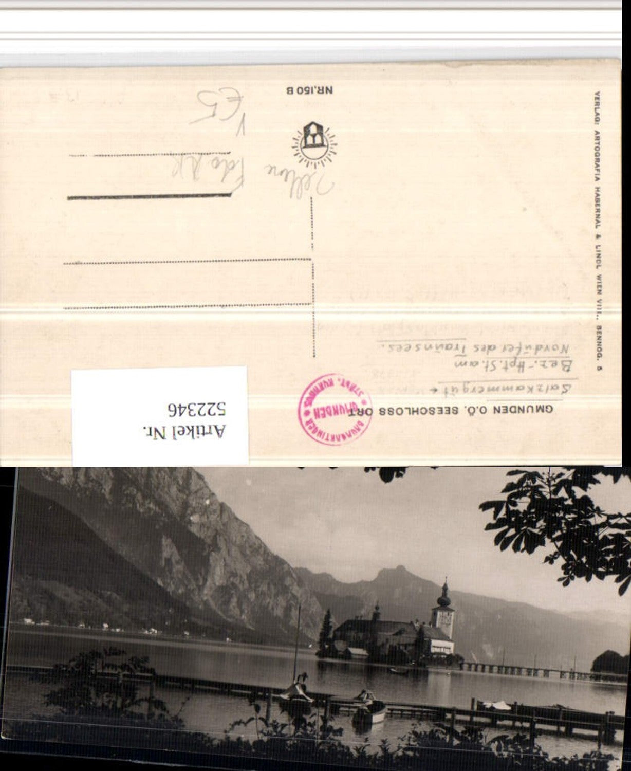 522346,Seltene Foto AK Gmunden Schloss Ort Orth pub Habernal & Lindl