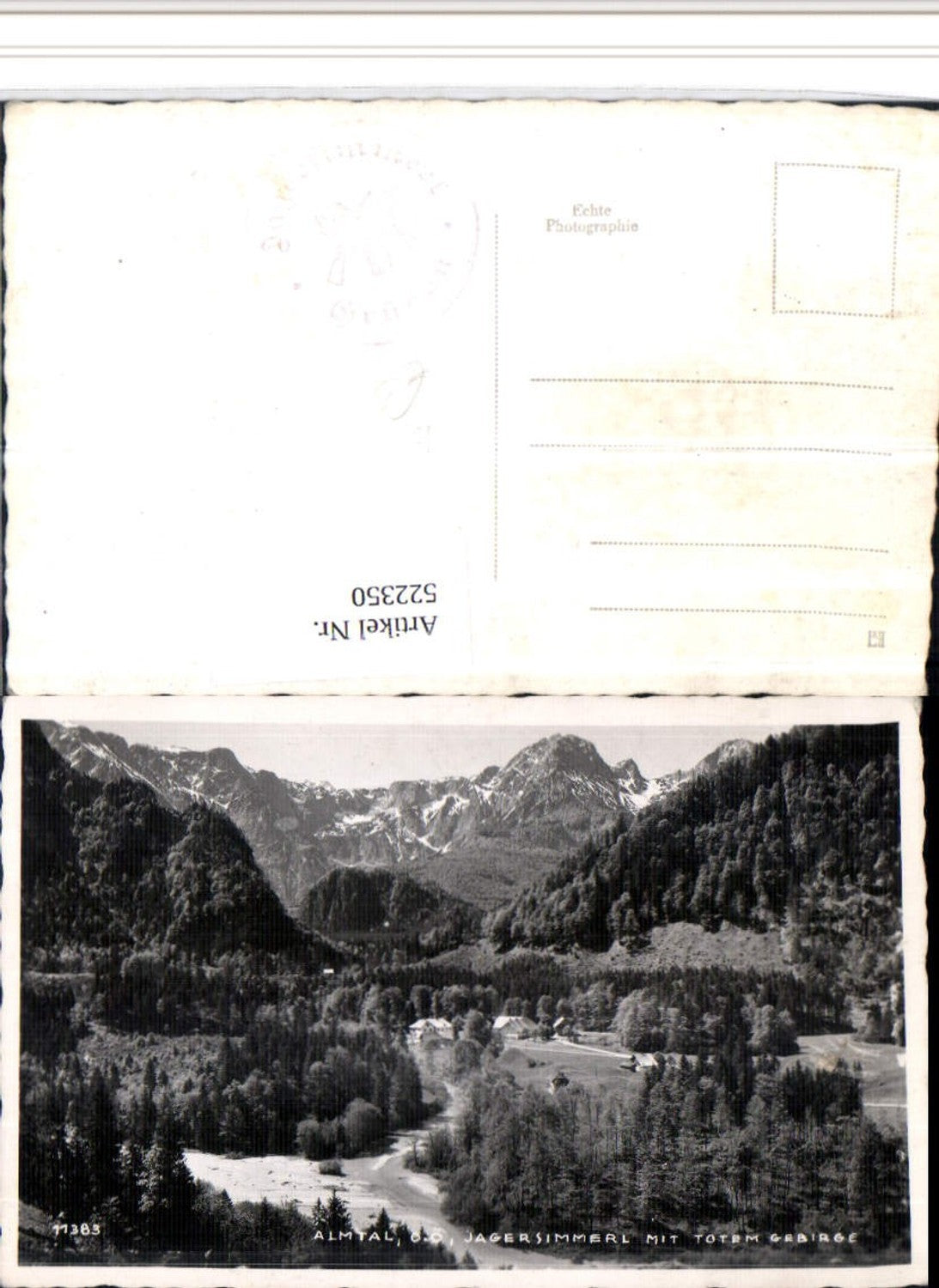 522350,Almtal b. Grünau Jagersimmerl m. Totem Gebirge Bergkulisse