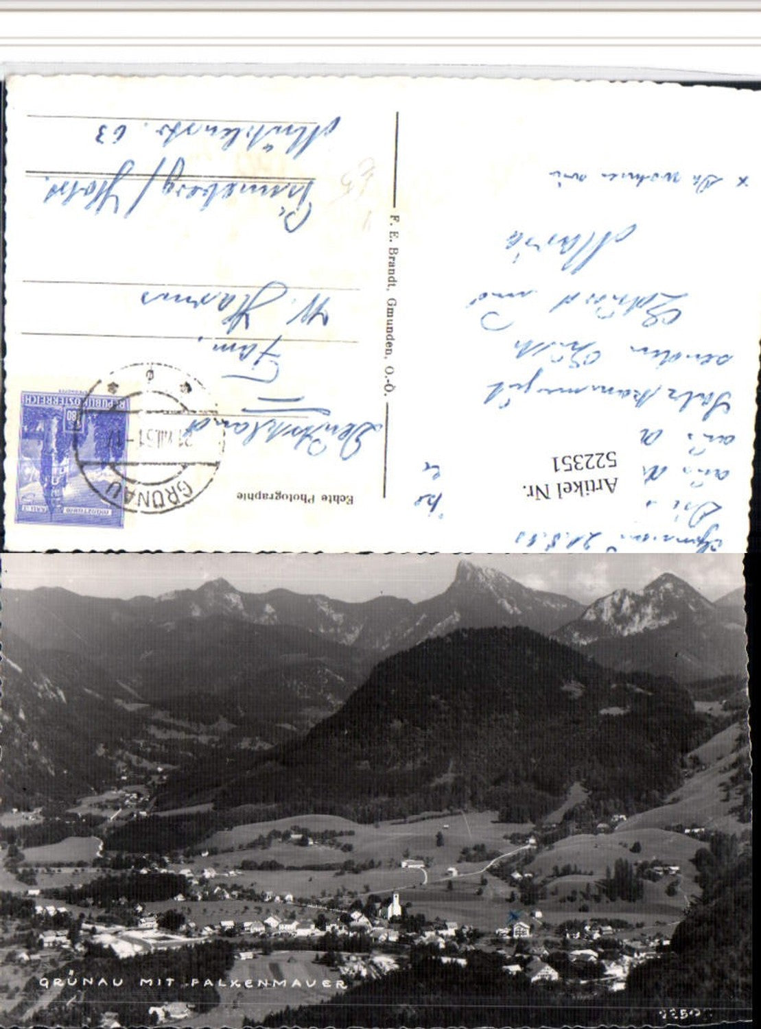 522351,Grünau Totale m. Falkenmauer Bergkulisse pub Brandt 22500