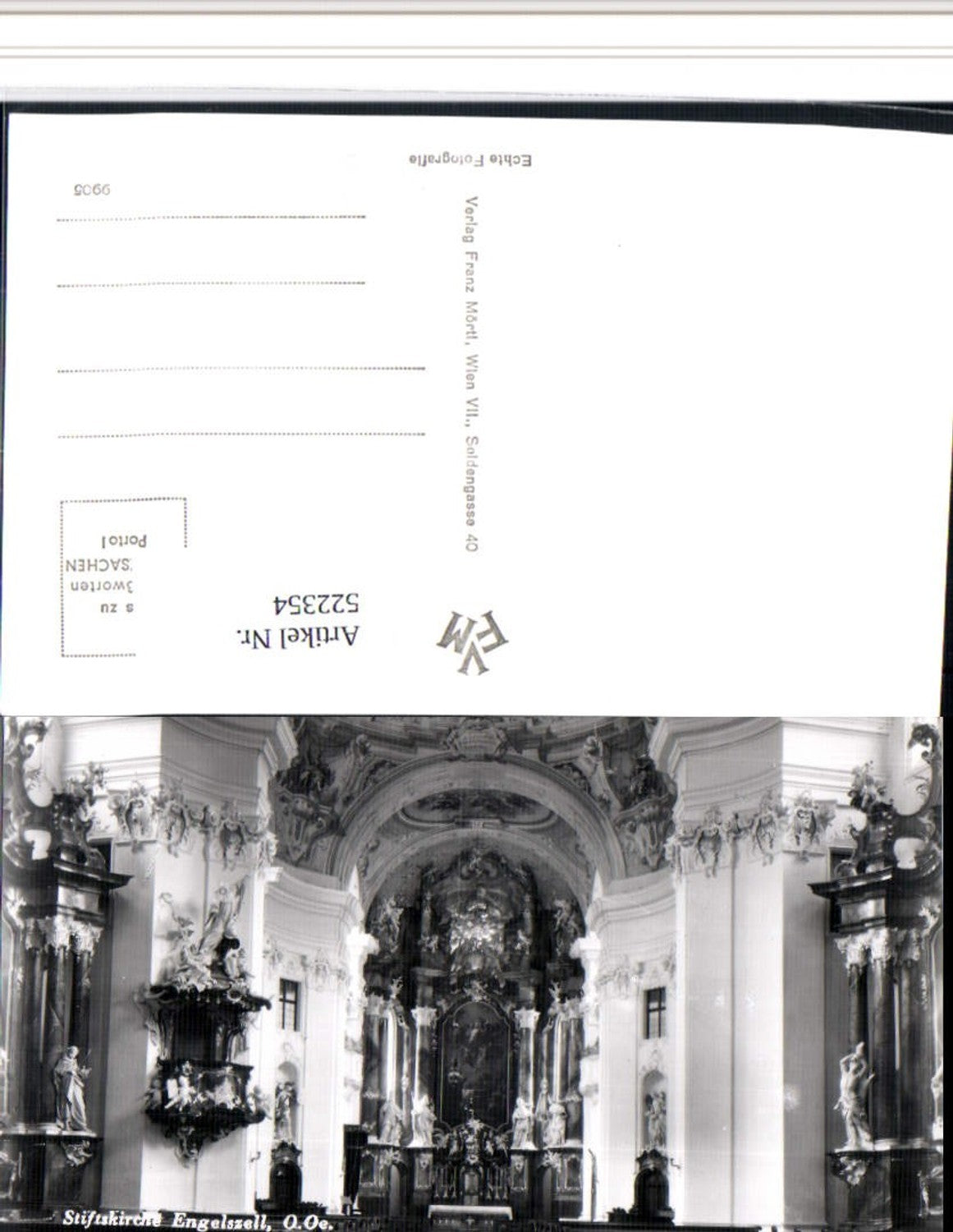 522354,Stiftskirche Engelszell b. Engelhartszell Innenansicht