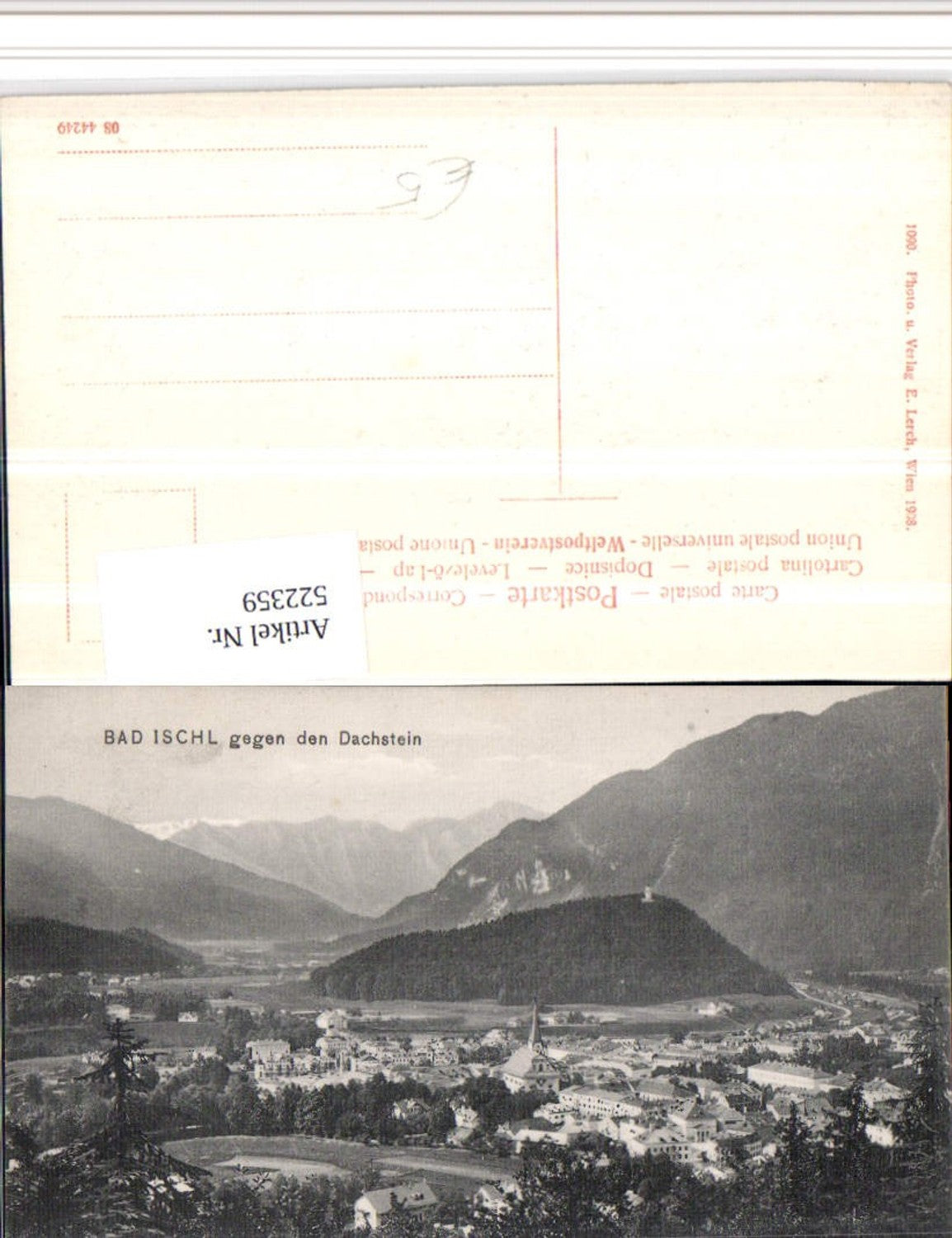 522359,Bad Ischl Totale geg. Dachstein Bergkulisse