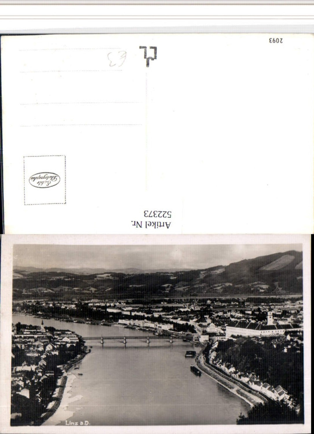 522373,Linz an d. Donau Totale Fluss Brücke