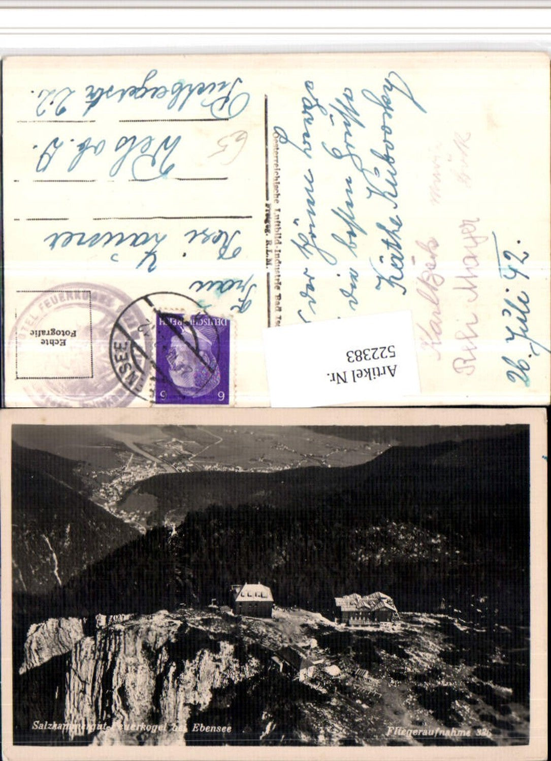 522383,Feuerkogel b. Ebensee Fliegeraufnahme