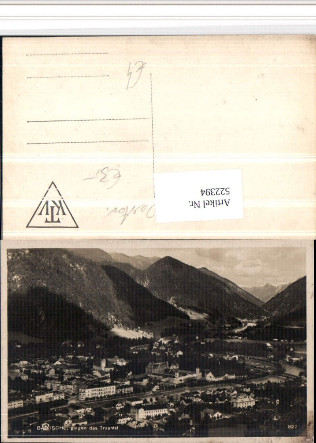 522394,Bad Ischl Teilansicht geg. Trauntal Bergkulisse