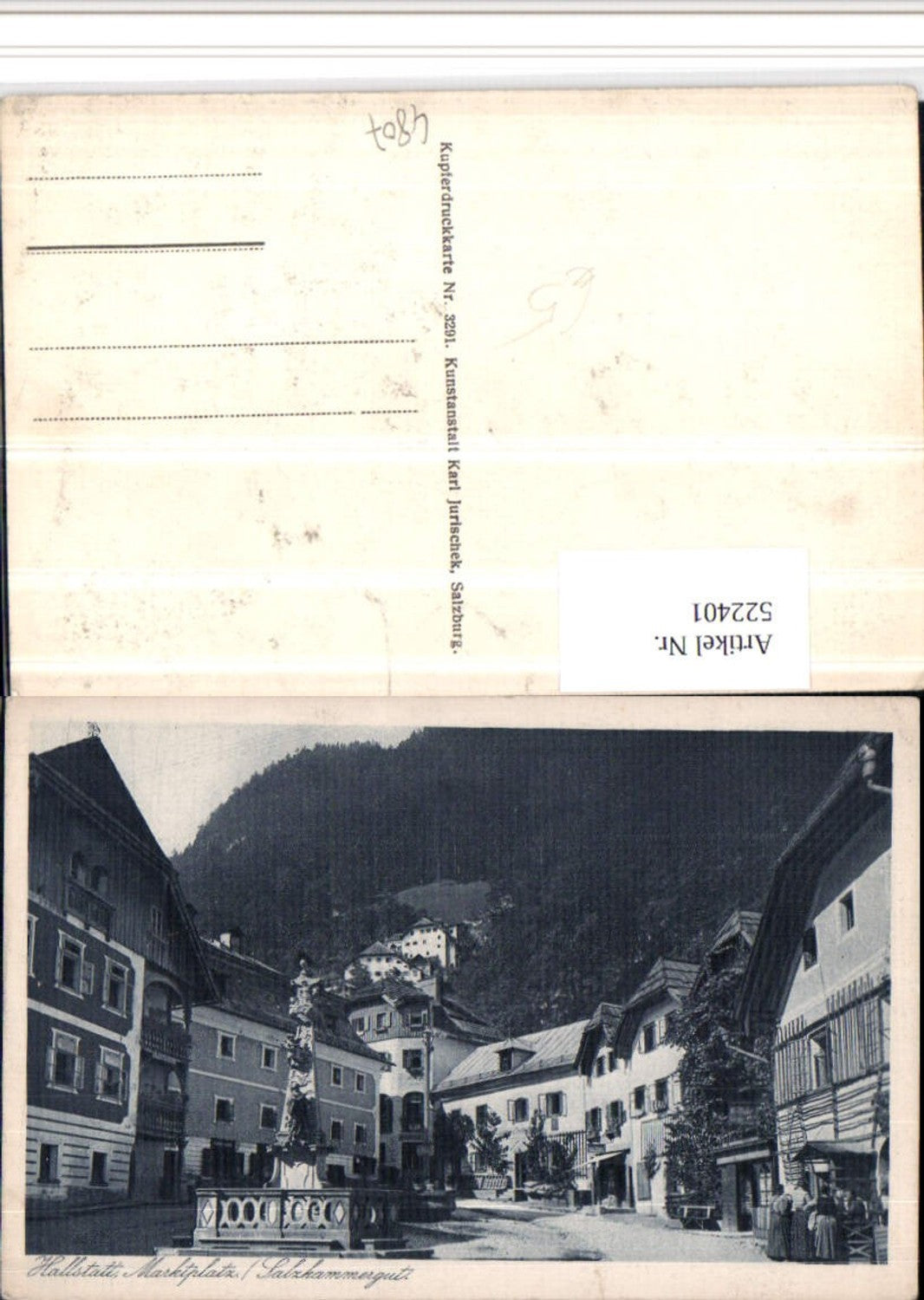 522401,Hallstatt Marktplatz Brunnen