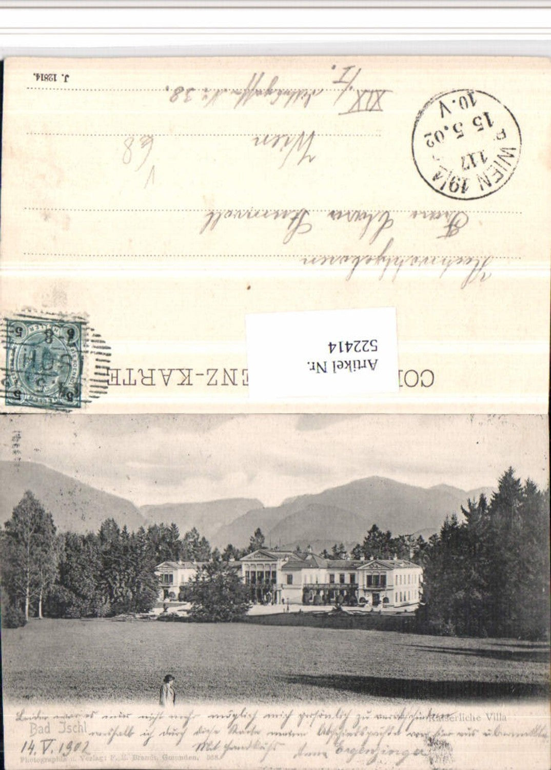 522414,Bad Ischl Kaiserliche Villa pub F.E. Brandt 568