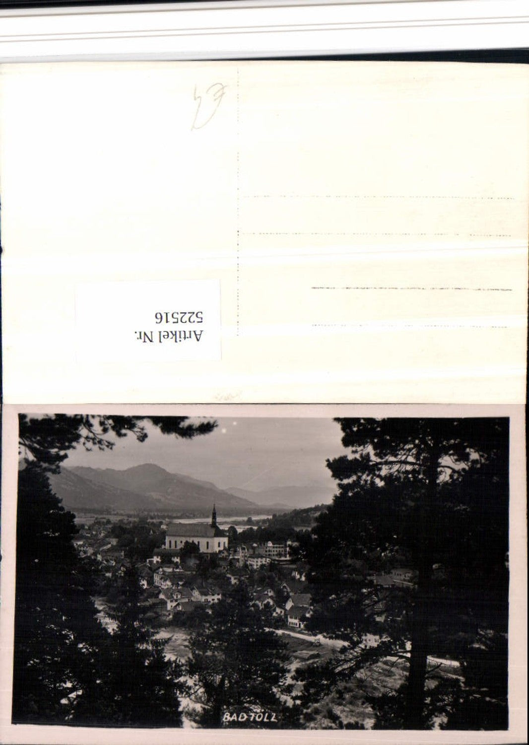 522516, Photo postcard Bad Tölz Totale