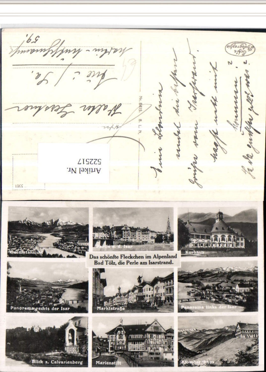 522517, Bad Tölz Marienstift multi-image postcard