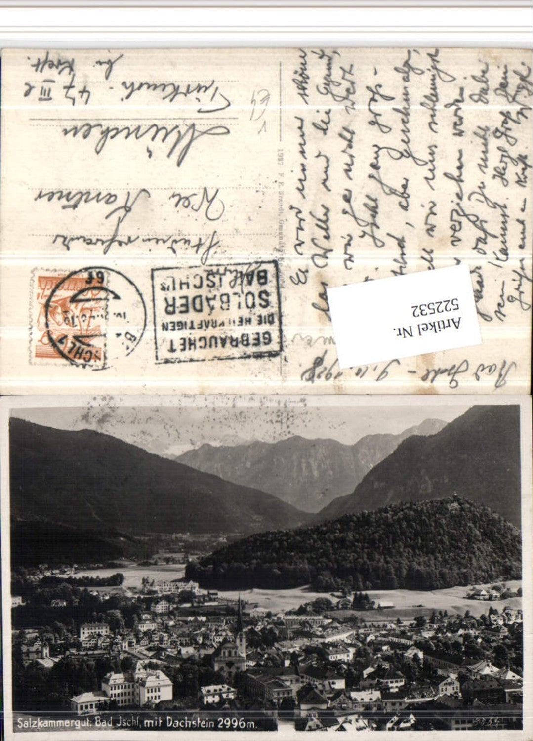 522532,Bad Ischl Totale m. Dachstein Bergkulisse pub Brandt 5054