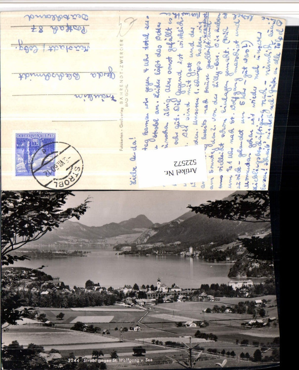 522572, Strobl Totale against St. Wolfgang and lake mountain scenery